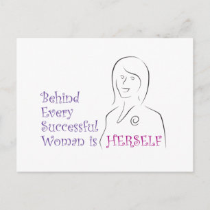succesvolle vrouw briefkaart