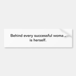 Succesvolle vrouw. Bumpersticker