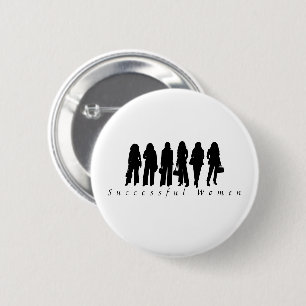 Succesvolle Vrouw Silhouet Ronde Knop Button 5,7 Cm