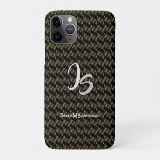 "Succesvolle zakenman" Personal Gold Monogram Case-Mate iPhone Case (Achterkant)