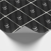 Succesvolle zakenman Personal Silver Monogram Cadeaupapier (Hoek)