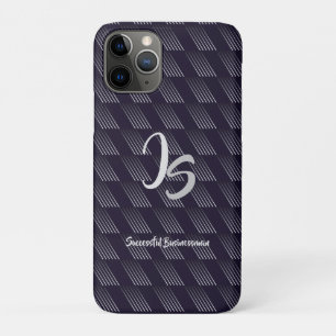 "Succesvolle zakenman" Personal Silver Monogram iPhone 11 Pro Hoesje