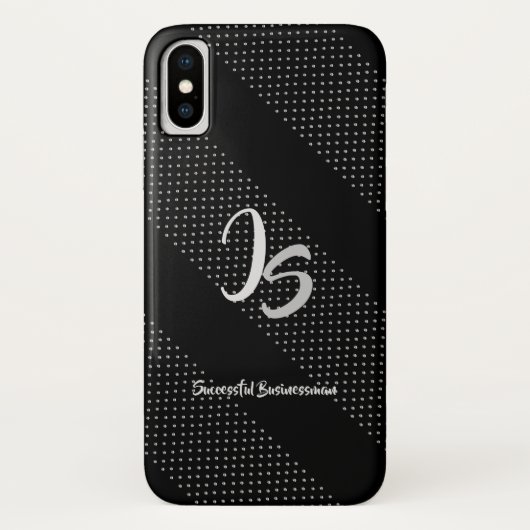 "Succesvolle zakenman" Personal Silver Monogram Case-Mate iPhone Case (Achterkant)