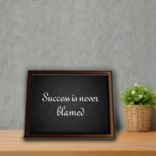 Succeswijsheid gezegde houtskoolBreed poster