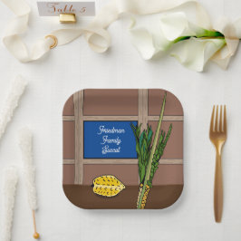 Succot gepersonaliseerde papieren Borden Bordje