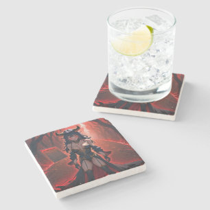 Succubus Contact bij Crossroads: Anime Lilin Demon Stenen Onderzetter