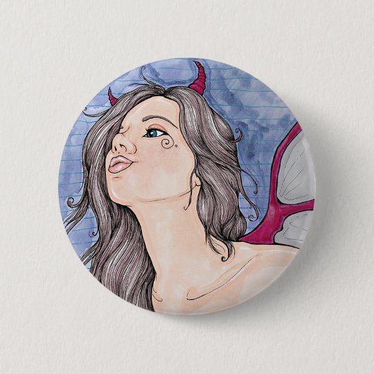 Succubus-knop Ronde Button 5,7 Cm (Voorkant)