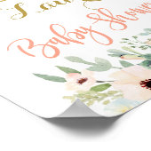 Succulair baby shower welkomstteken poster (Hoek)