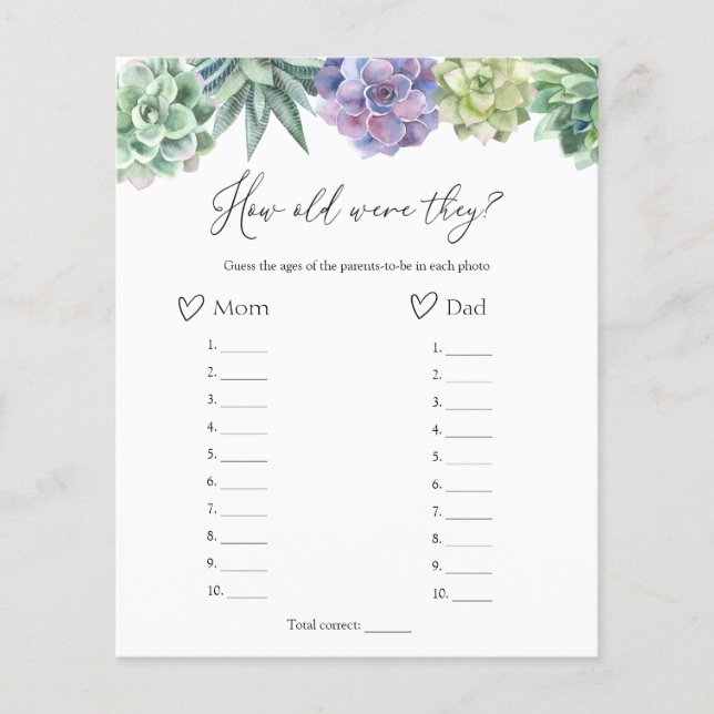 Succulair hoe oud ze waren... (Voorkant)