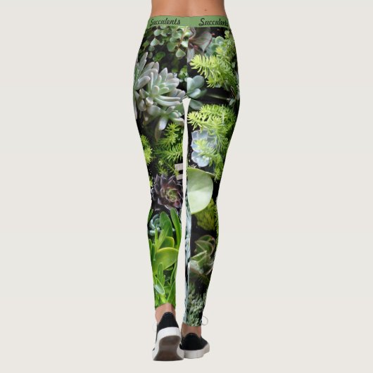 Succulatuur Botanische Leggings Womens Jogging Yog (Achterkant)