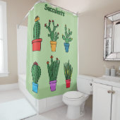 Succulent #1 douchegordijn (In situ)