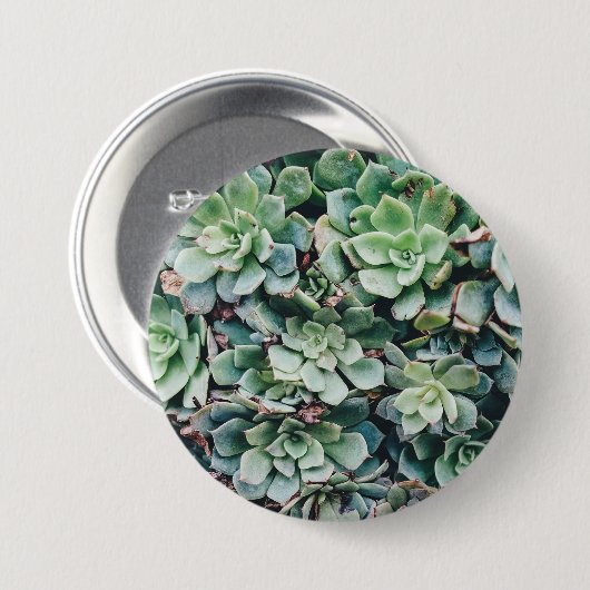 Succulent 2 ronde button 7,6 cm (Voorkant /achterkant)
