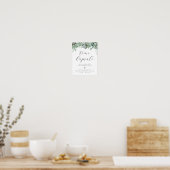 Succulent and Eucalyptus Greenery Time Capsule Poster (Keuken)