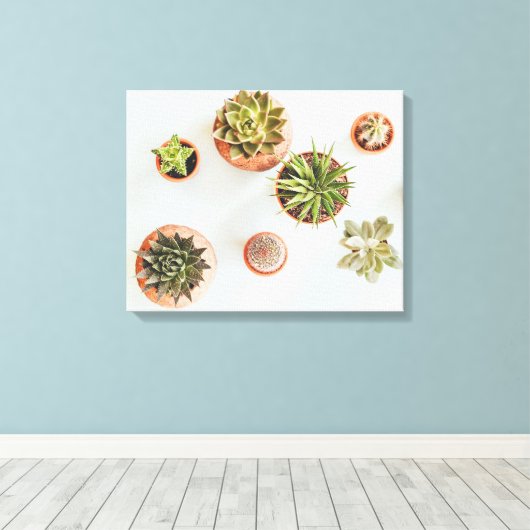 Succulent Artwork Canvas Afdruk (Insitu (Houten vloer))