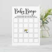 Succulent Baby shower Bingo Kaart (Staand voorkant)