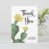 Succulent Baby shower dank u Bedankkaart (Staand voorkant)