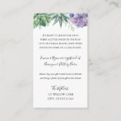 Succulent baby shower over lange afstand invoegen informatiekaartje (Voorkant)