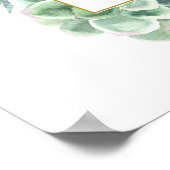 Succulent Baby shower Welkomstteken Poster (Hoek)