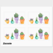 Succulent beeldscherm rechthoekige sticker (Vel)