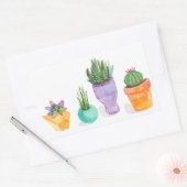 Succulent beeldscherm rechthoekige sticker (Envelop)