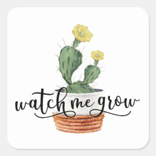Succulent Bekijk me groeien Sticker