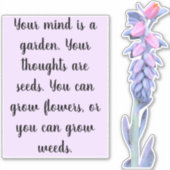Succulent Bloom Flower Quote Sticker (Voorkant)