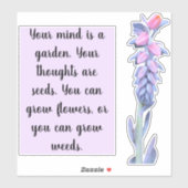 Succulent Bloom Flower Quote Sticker (Vel)
