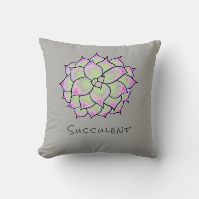 Succulent Bloom Kussen (Voorkant)