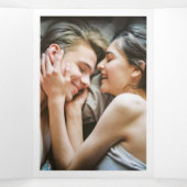 Succulent Boeket Botanische Bloemen Bruiloft Suite Drieluik Uitnodiging (Binnenkant midden)