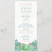 Succulent Bouquet Botanical Floral Wedding Programma (Achterkant)