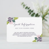 Succulent Bouquet II Bloemen Trouwinleg Kaart (Staand voorkant)