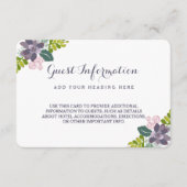 Succulent Bouquet II Bloemen Trouwinleg Kaart (Voorkant)