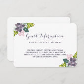 Succulent Bouquet II Bloemen Trouwinleg Kaart (Voorkant / Achterkant)