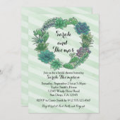 Succulent bruids bruiloft douche uitnodiging (Voorkant / Achterkant)