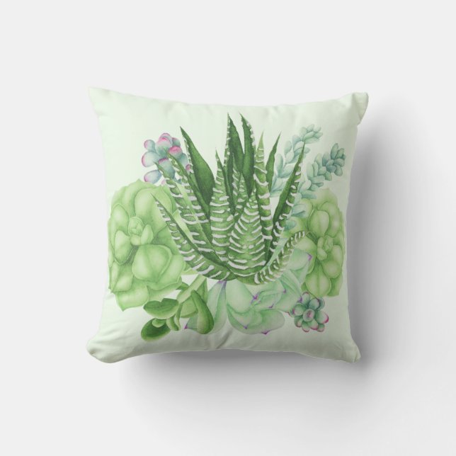 Succulent Cacti Kussen (Voorkant)