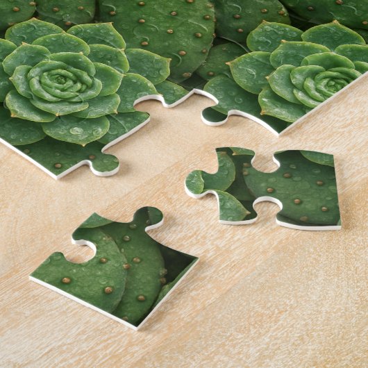 Succulent & Cactus Botanisch Patroon Legpuzzel (Zijkant)