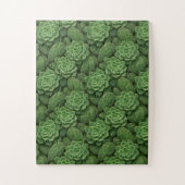 Succulent & Cactus Botanisch Patroon Legpuzzel (Verticaal)