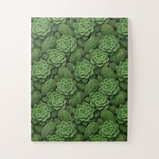 Succulent & Cactus Botanisch Patroon Legpuzzel (Verticaal)