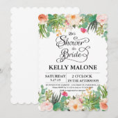 Succulent Cactus Bridal Shower Invitation Kaart (Voorkant / Achterkant)