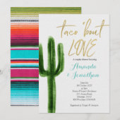 Succulent Cactus Couples Shower Invitation Kaart (Voorkant / Achterkant)