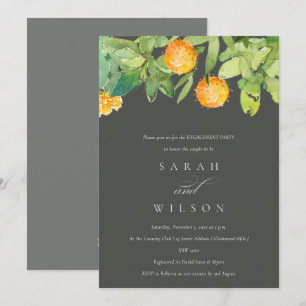 SUCCULENT CACTUS FLORAL WATERCOLOR ENGAGEMENT KAART