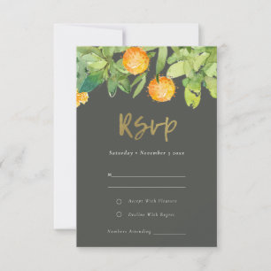 SUCCULENT CACTUS JARDIN FLORAL WATERCOLOR RSVP