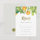 SUCCULENT CACTUS JARDIN FLORAL WATERCOLOR RSVP (Devant / Derrière)