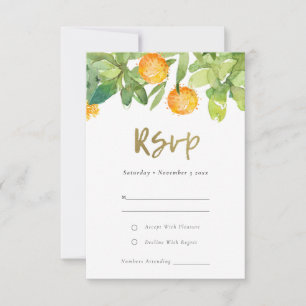 SUCCULENT CACTUS JARDIN FLORAL WATERCOLOR RSVP