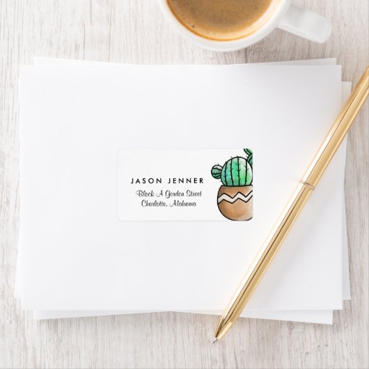 Succulent Cactus rustieke minimale bruiloft Etiket (Insitu)