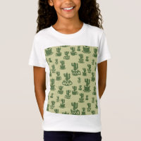 Succulent cactus silhouet in bekertjes en potten T