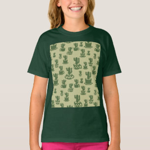 Succulent cactus silhouet in bekertjes en potten T T-shirt