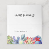 Succulent cactus waterverf bruiloft (Buitenkant ongevouwen)