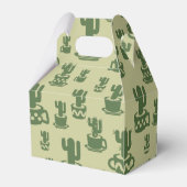 Succulent cactussilhouet in bekertjes en potten bedankdoosjes (Achterkant)