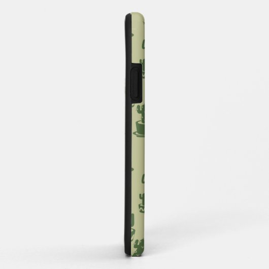 Succulent cactussilhouet in bekertjes en potten Case-Mate iPhone case (Achterkant/rechts)